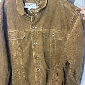 Basic Options Mens Tan Corduroy Jacket 3XLT